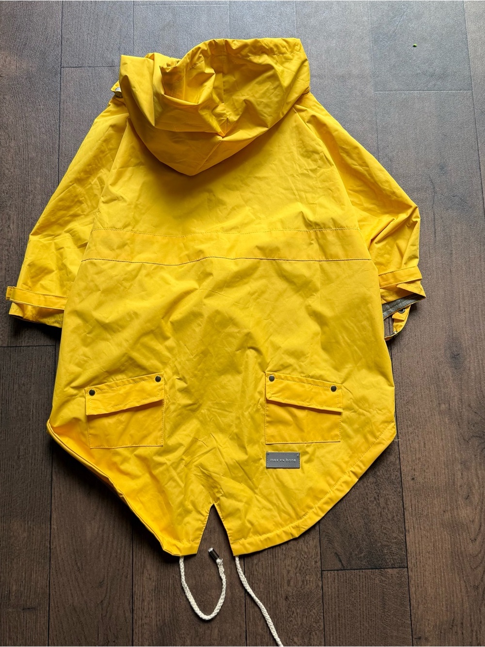 maxbone Hooded Waterproof Yellow Dog Rain Coat Jacket Polyester size XXL NWT